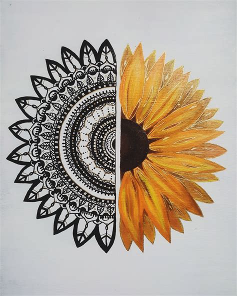 Download 799+ Sunflower Mandala Creativefabrica